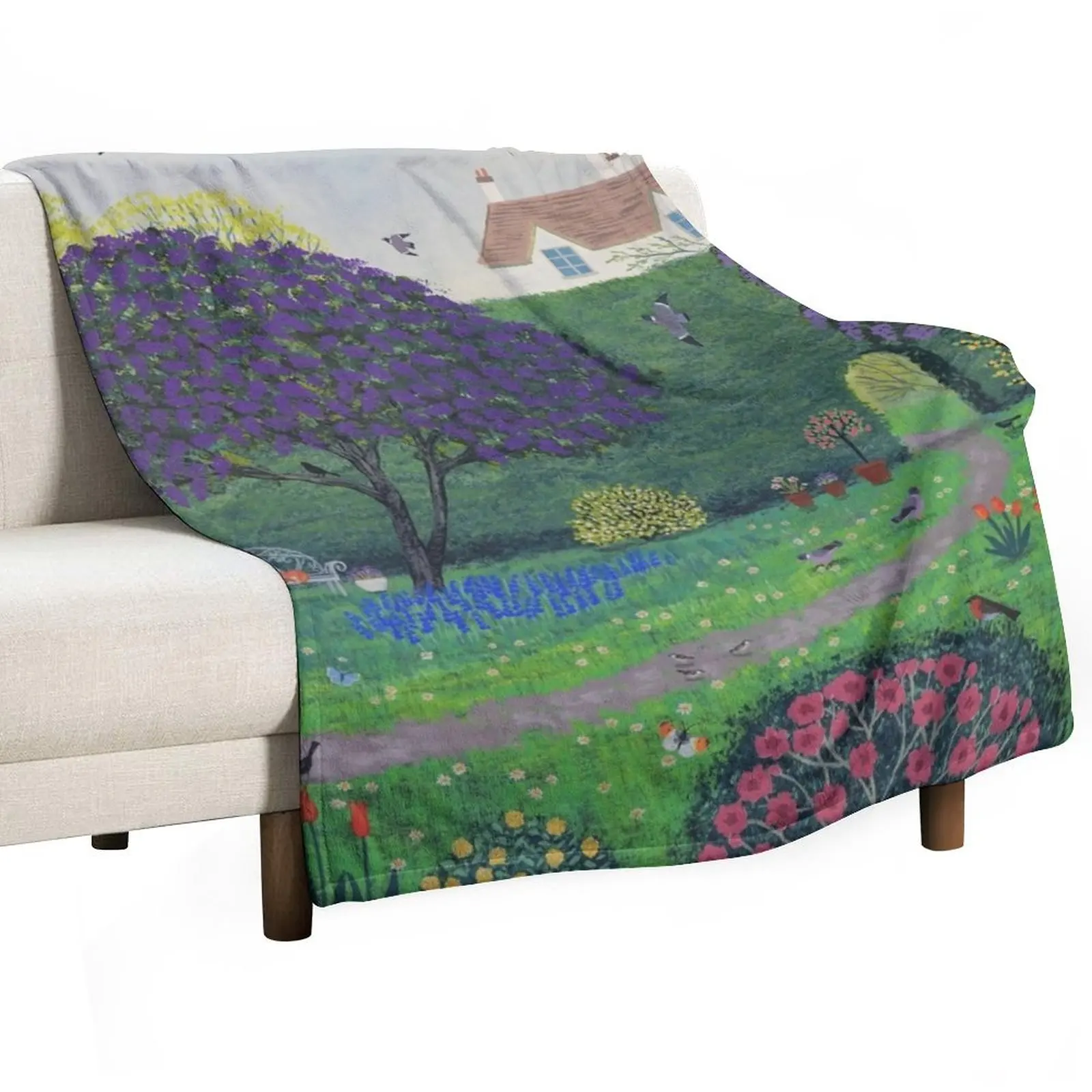 Under the Lilacs Throw Blanket For Sofa Thin For Baby for winter Shaggy Thins Baby Blankets