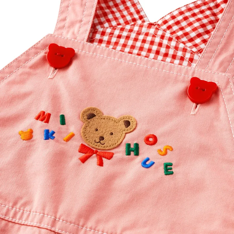 2-5Y Japanese Children\'s Overalls Boys and Girls Cartoon Bear Suspenders Shorts Baby Casual Pants Korean Kids Clothes Pantalones