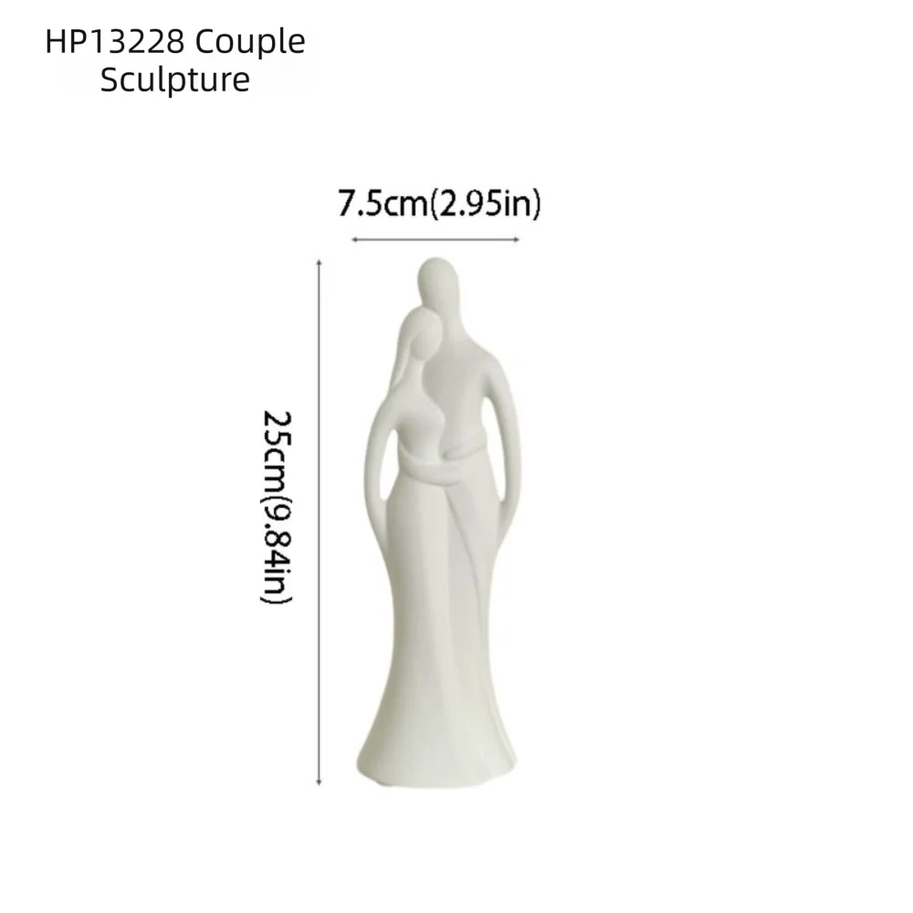 

Ceramic Material Ceramic Couple Ornaments Artistic Design Nordic Modern Style Wine Cabinet Accessories Handmade Craft