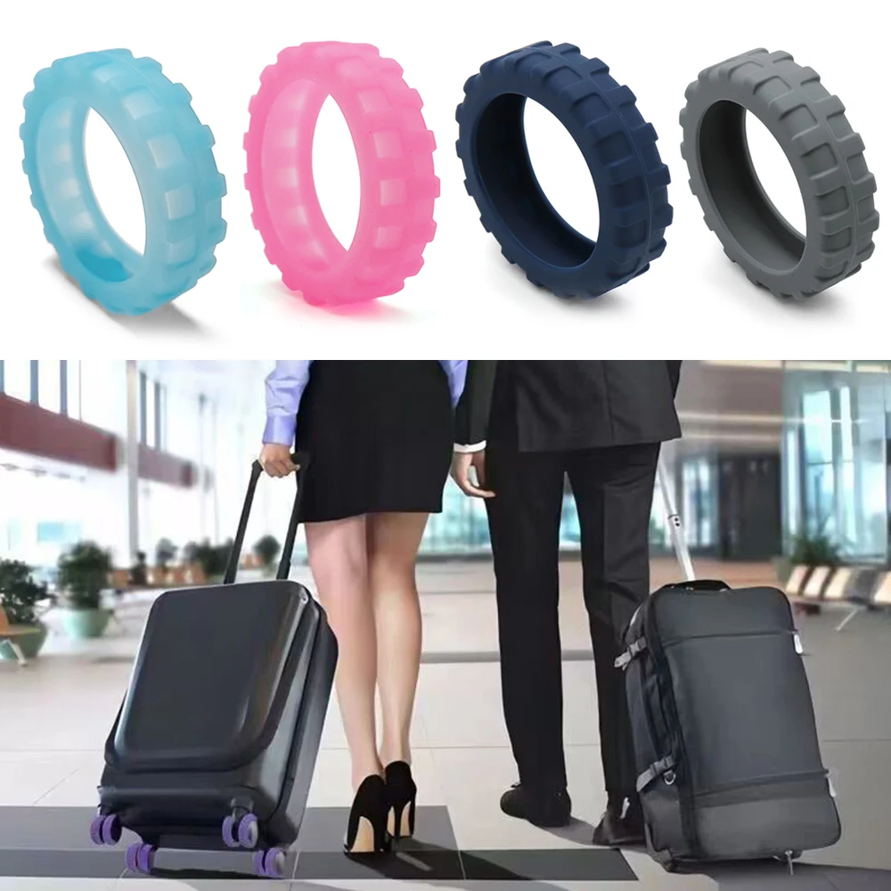 8PCS Luminous Chair Wheels Cover Silicone Reduce Noise Luggage Wheels Cover Wheels Caster Shoes Luggage Wheels Protector