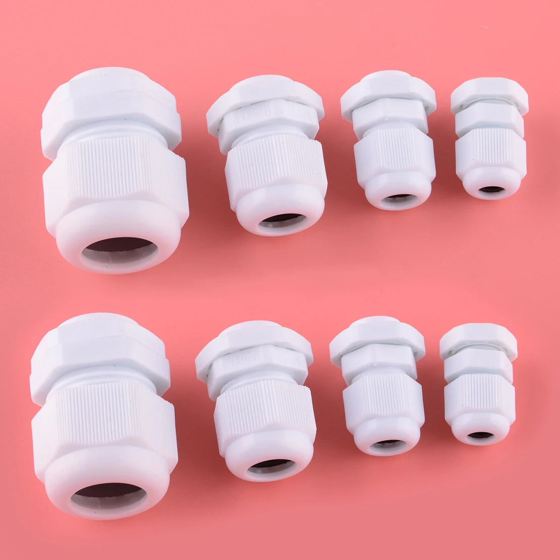 

M12 M16 M20 M25 1 Set Strain Relief Cord Grip Cable Wire Gland Lock Nut for Distribution Boards Electrical Appliances Plastic