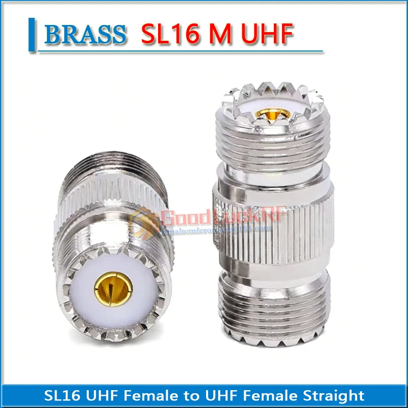 1X Pcs UHF Female To UHF Female Plug UHF PL259 PL-259 SO239 SO-239 Dual Female Brass Straight Coaxial RF Connector Adapters