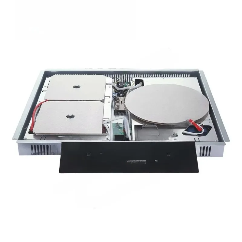 Hidden induction cooker, invisible commercial ceramic built-in cooker with 3 burners and touch control