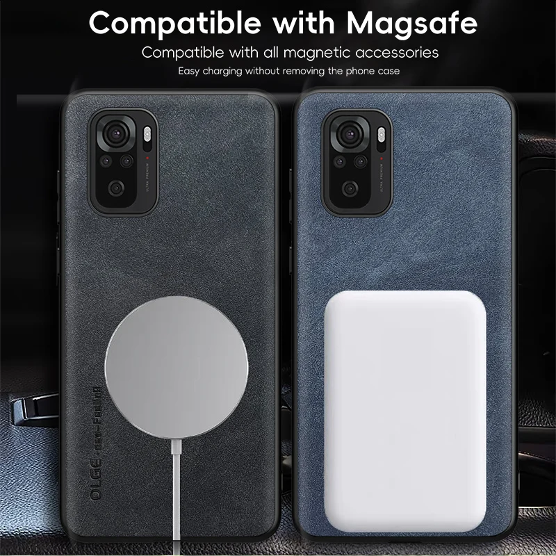 حافظة جلدية ريترو مغناطيسية لهاتف Xiaomi Redmi Note 10 10s Note10 Poco M5S PocoM5s حافظة هاتف شحن لاسلكي