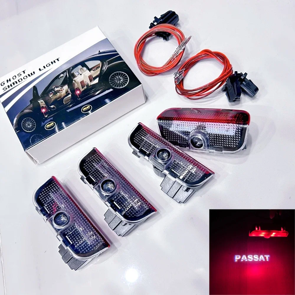 

LED Car Door Projection Welcome Light For VW GOLF5/6/7/8 Passat B6 B7 B8 B9 Tiguan GTI GTD GTE Touareg Ghost Lamp with Car Logo