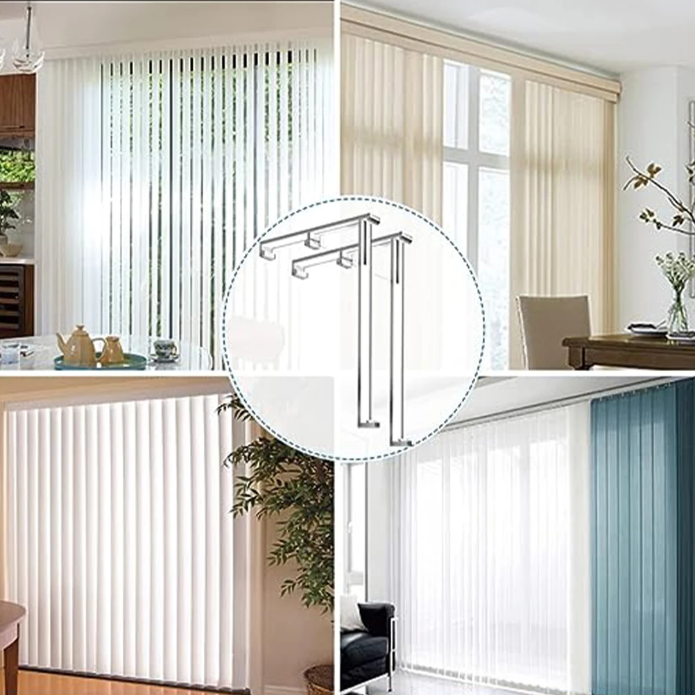 

4pcs Curtain Positioning Valance Clips for Blinds Transparent Plastic Blind Clips Replacement Sturdy Lightweight Vertical