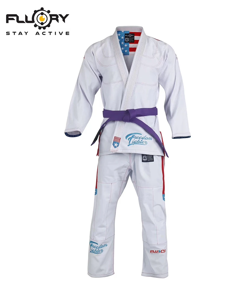 

Adult Karate Dobok Uniform High-Quality Martial Arts Training Clothes with American Flag