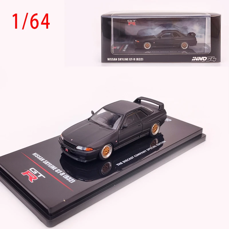 Diecast Model Car 1:64 Size NISSAN SKYLINE GTR R32 Alloy Car Model Super Muscle Car Collection Toys for Boys Gift Original Box