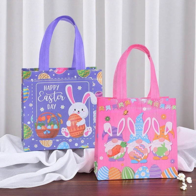 

New Easter Printed Packaging Bags Laminated Bags Wholesale Shopping Bags Gift Bags Bunny Easter Egg Bags