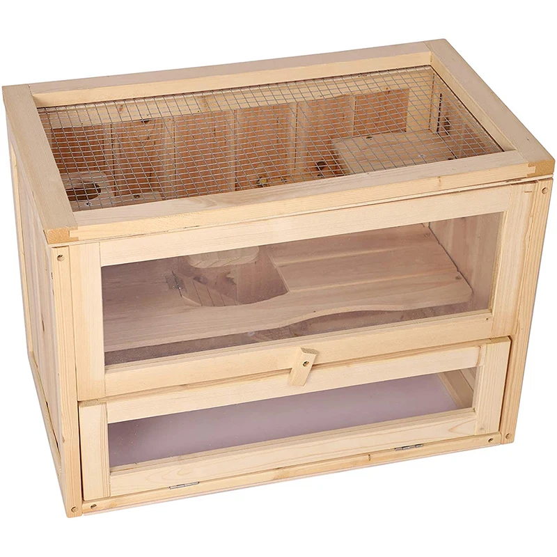 

Small Animal House Hamster Wooden Toy Platform Playpen Guinea Pig Cage Shelf Ladder Play Set