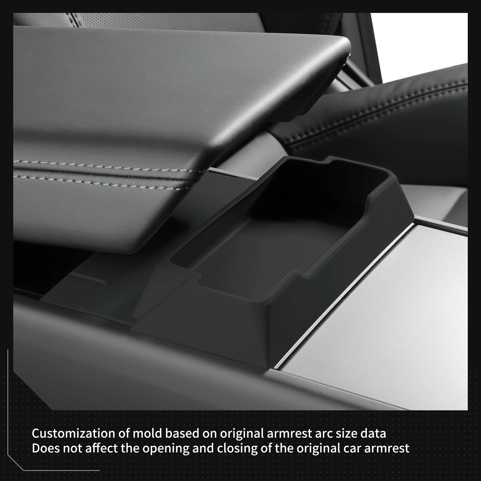 Für Tesla Model Y Launch/Juniper/YL 2025 Mittelkonsole Armlehnen-Aufbewahrungsbox Brillenfach Organizer Auto-Innenausstattung Zubehör – Detail 4
