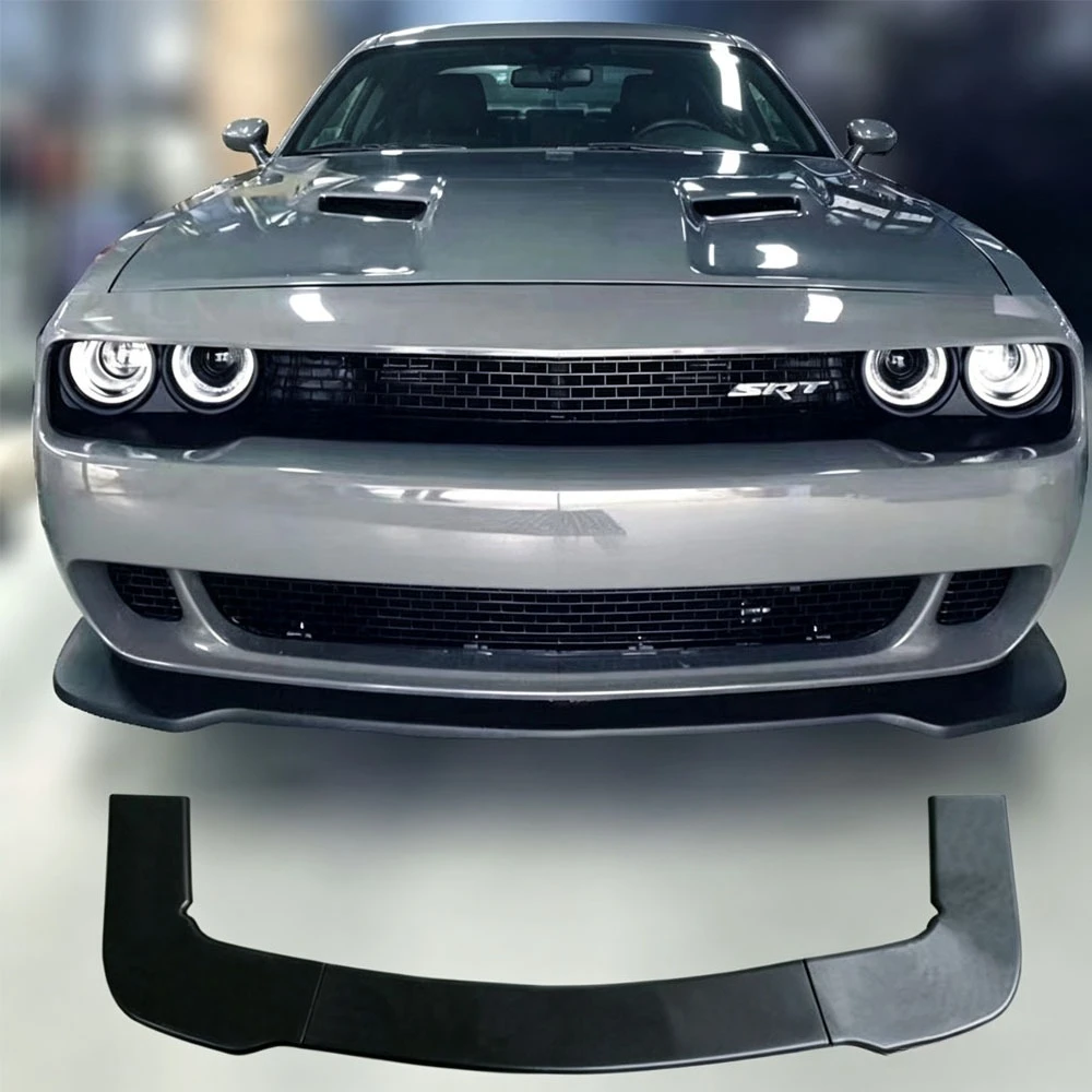 Car Front Bumper Spoiler Lips for Dodge Challenger 2012-2019 Lower Shovel Skirt Splitter Board Auto Accessories Tuning