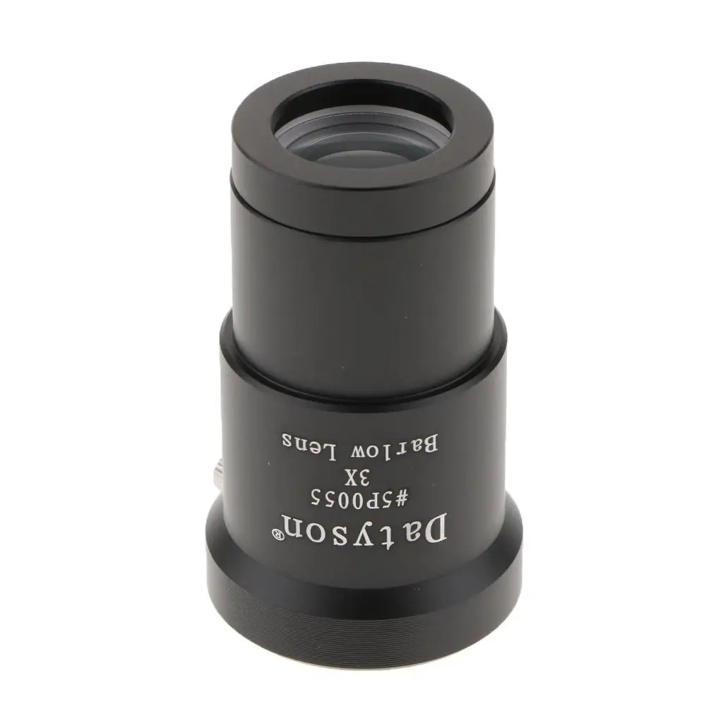 3x Barlow Lens Metal Telescope Eyepiece Extender Multicoated Astronomical Lens for High Magnification Telescope Viewing