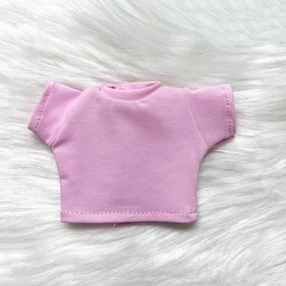 Multi-color Plain Basic Short Sleeve T-shirt Support For 20cm Zsiga Doll Fresh Casual Daily Inner Layering Doll Top Outfit