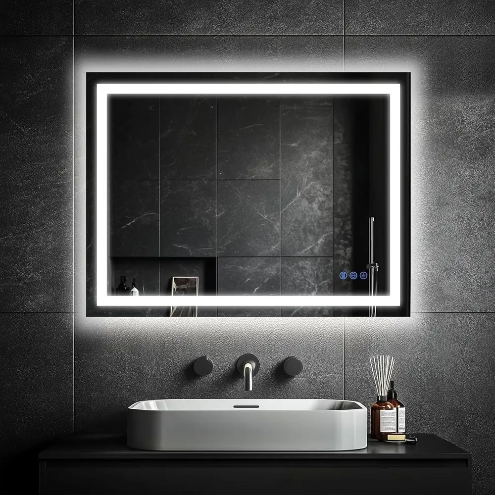

24"x 36" LED Bathroom Mirror with Lights, Anti-og, Dimmable, Lighted Vanity Mirror with Tempered Glass, Memory unction, 3 Light