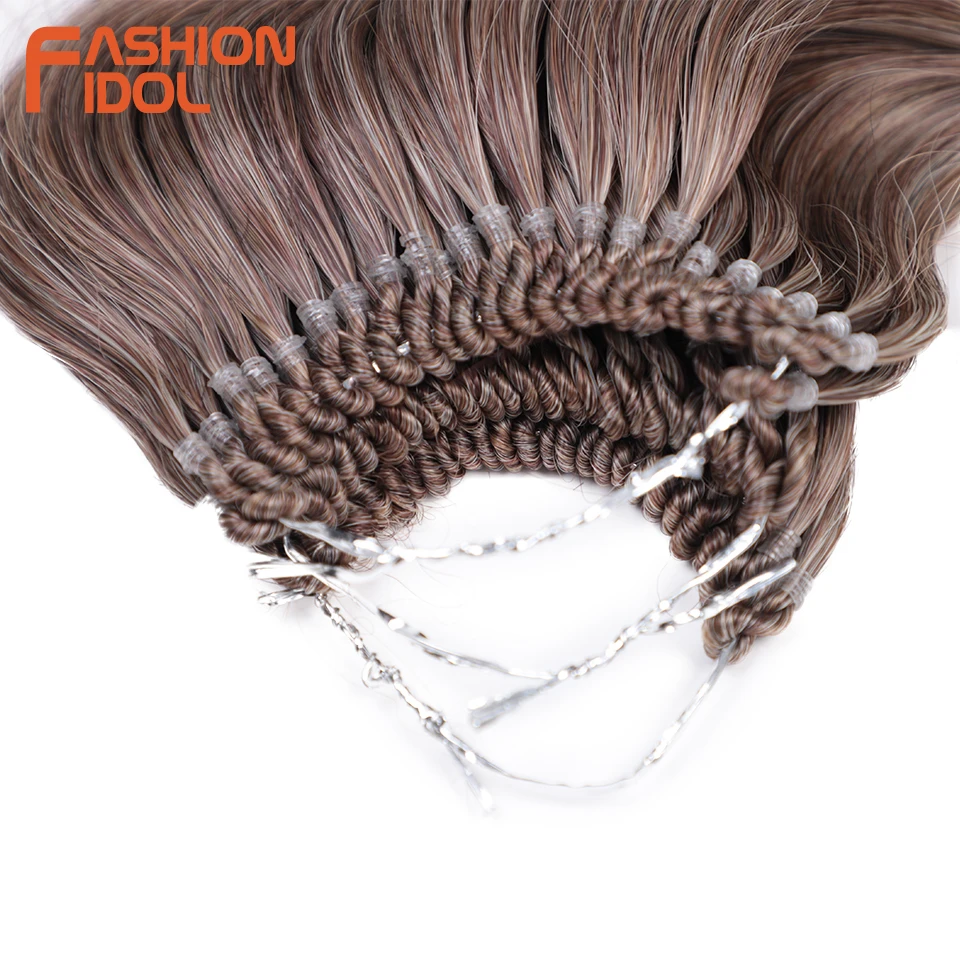 FASHION IDOL Body Wave Crochet Hair 22Inch Soft Long Synthetic Hair Goddess Braids Natural Wavy Ombre 613 Blonde Hair Extensions