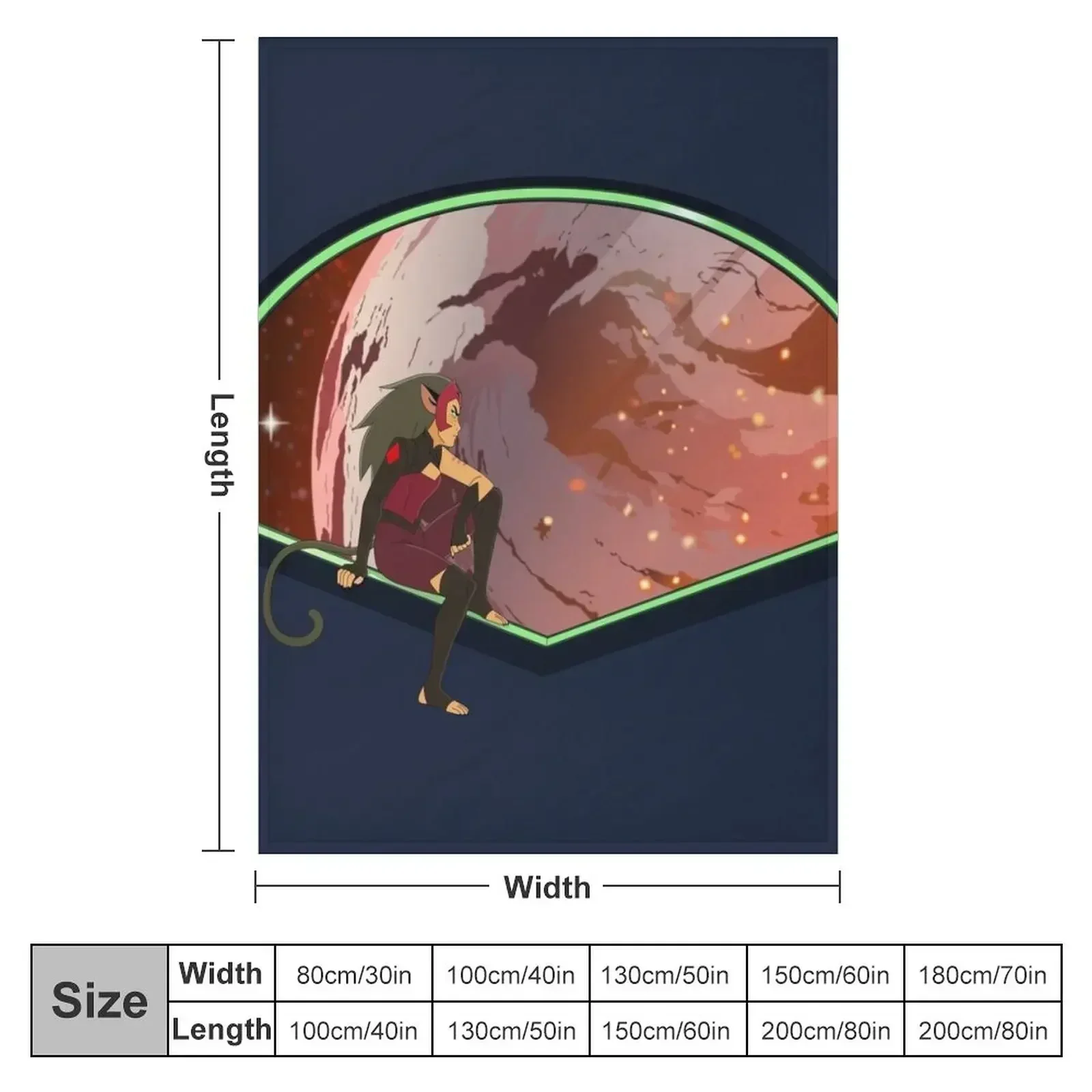 Catra in Space Throw Blanket Soft Big Summer Beddings Extra Large Throw Warm Blankets