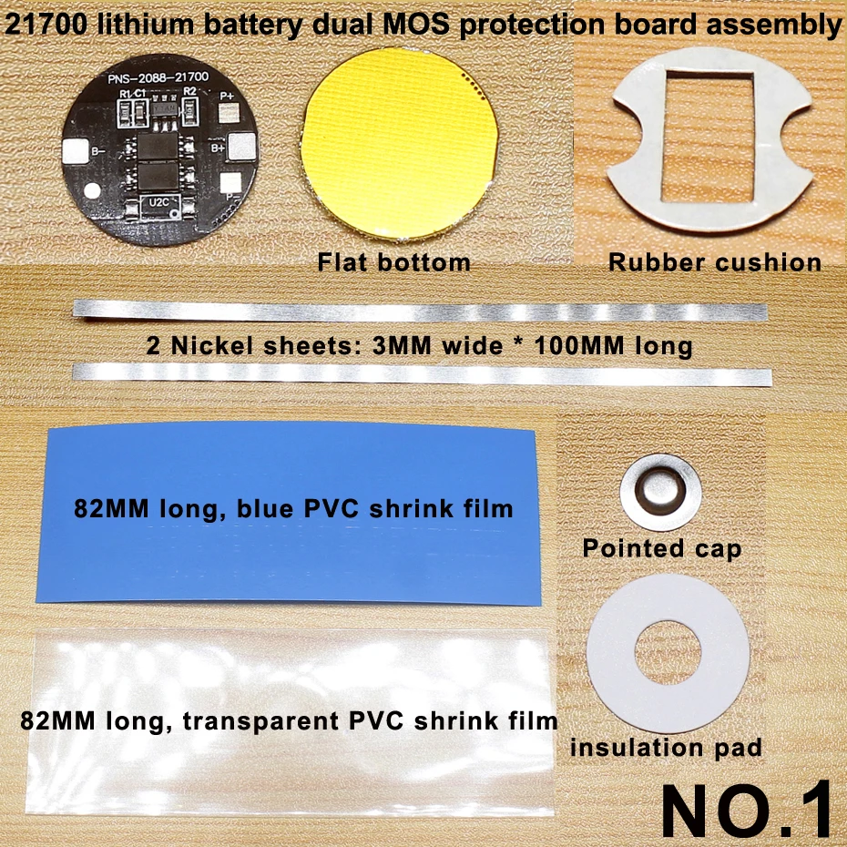 10set/lot 21700 20700 Lithium Battery 2 MOS Protection Board Assembly Overcharge Overdischarge 4A Continuous Current