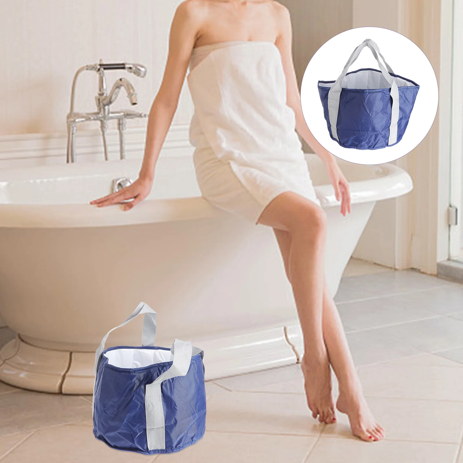 Foldable Footbath Pedicure Containers Laundry Buckets for Soaking Feet Multi-functional Basins Tub