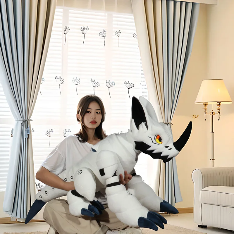 60 سنتيمتر Digimon Hackmon مخصص الحياة حجم أفخم وسادة للجسم رائعة محشوة دمية أنيمي الطرفية لينة تحصيل لعبة هدية #5