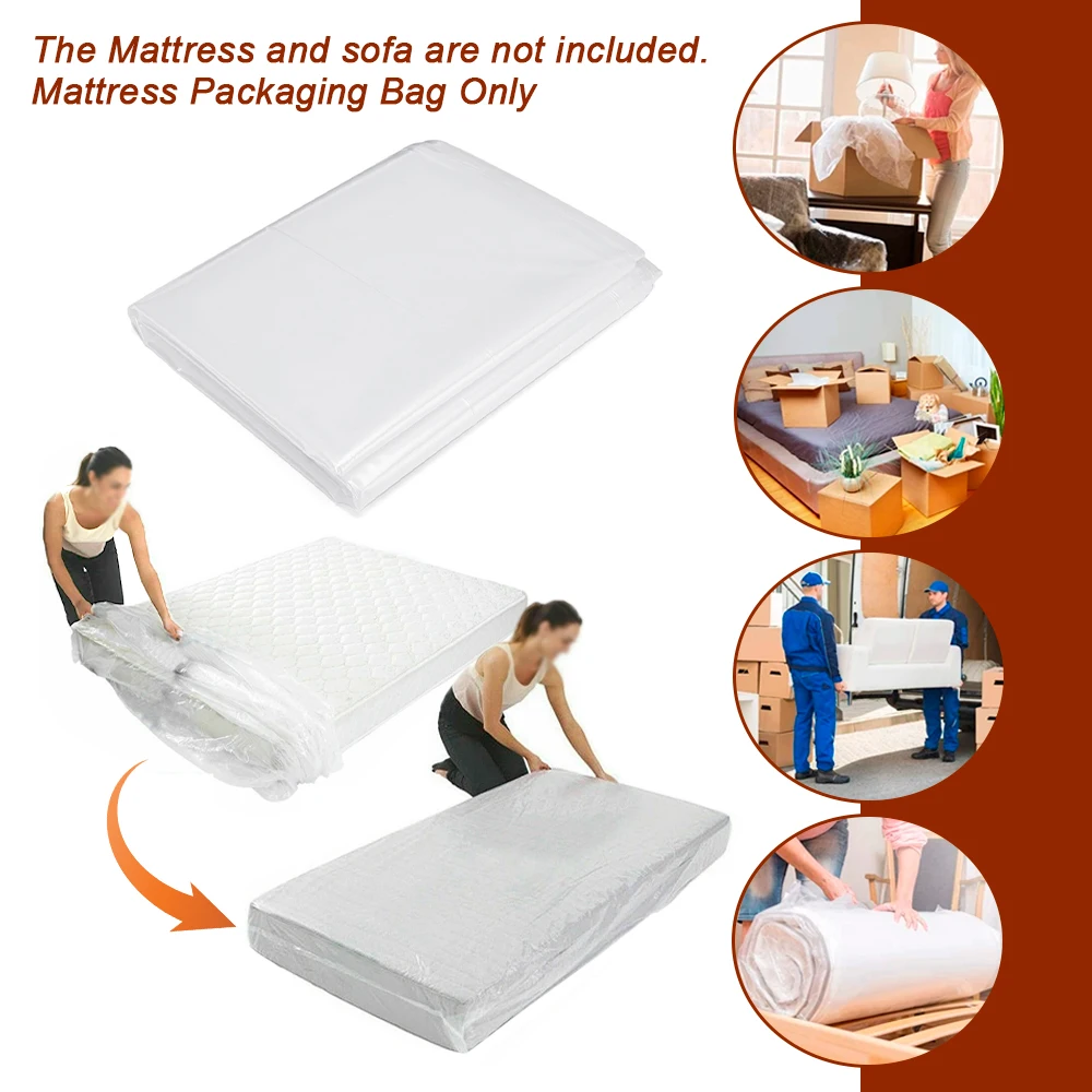 4 Size Mattress Transparent Protective Case Mobile Home Storage Packaging Dust and Moisture Release 0.08mm Storage Case