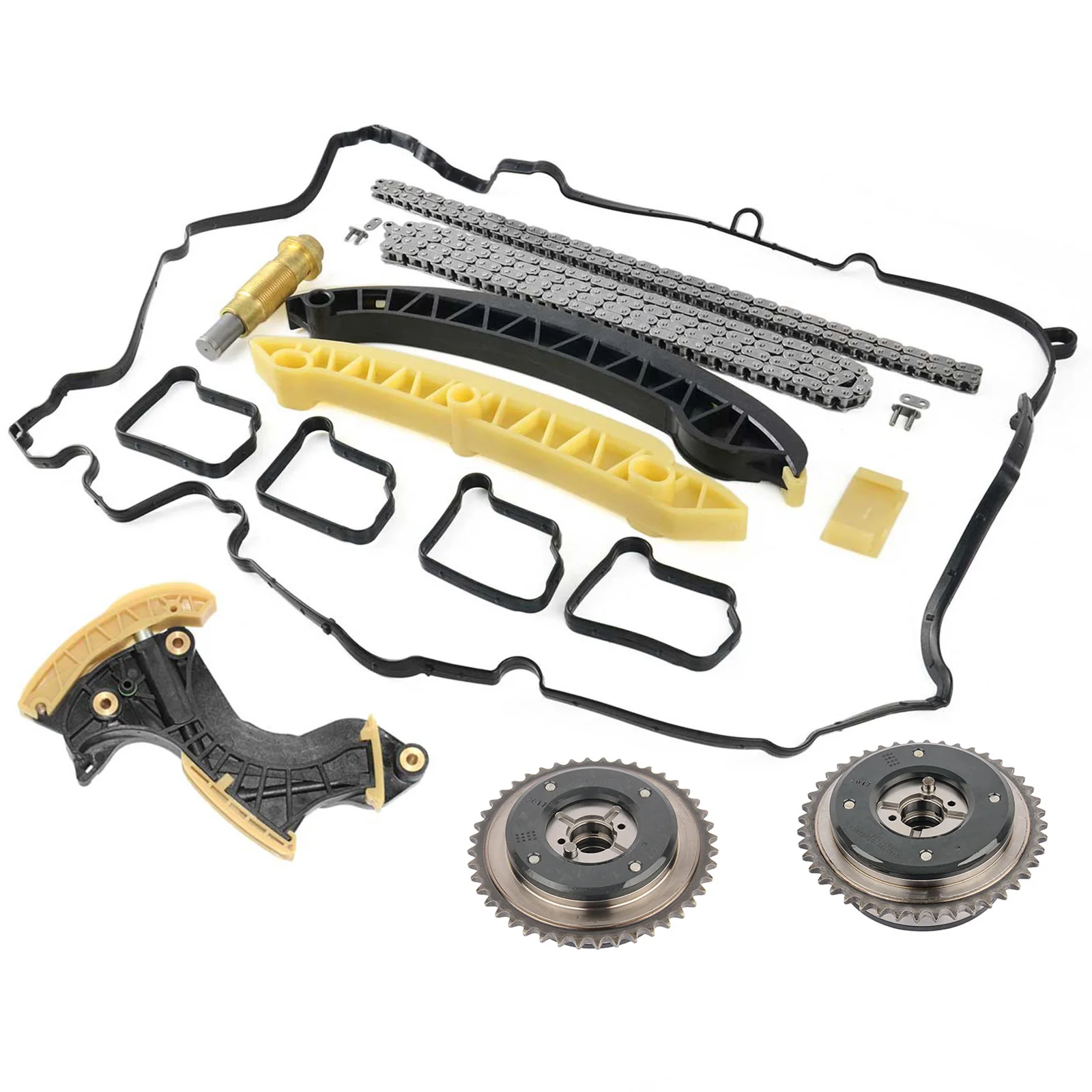 AP02 2710521116 Camshaft Adjuster & Timing chain kit with tensioner for Mercedes W203 S203 W204 W211 C 180 200 E 200 1.8 M271