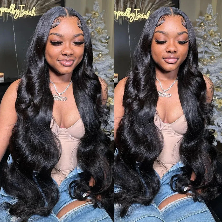 Nadine Body Wave Transparent Human Hair Wigs 13x6 HD Lace Frontal Wigs 32 40 Inch Loose Deep Wave HD Lace Front Wigs For Women