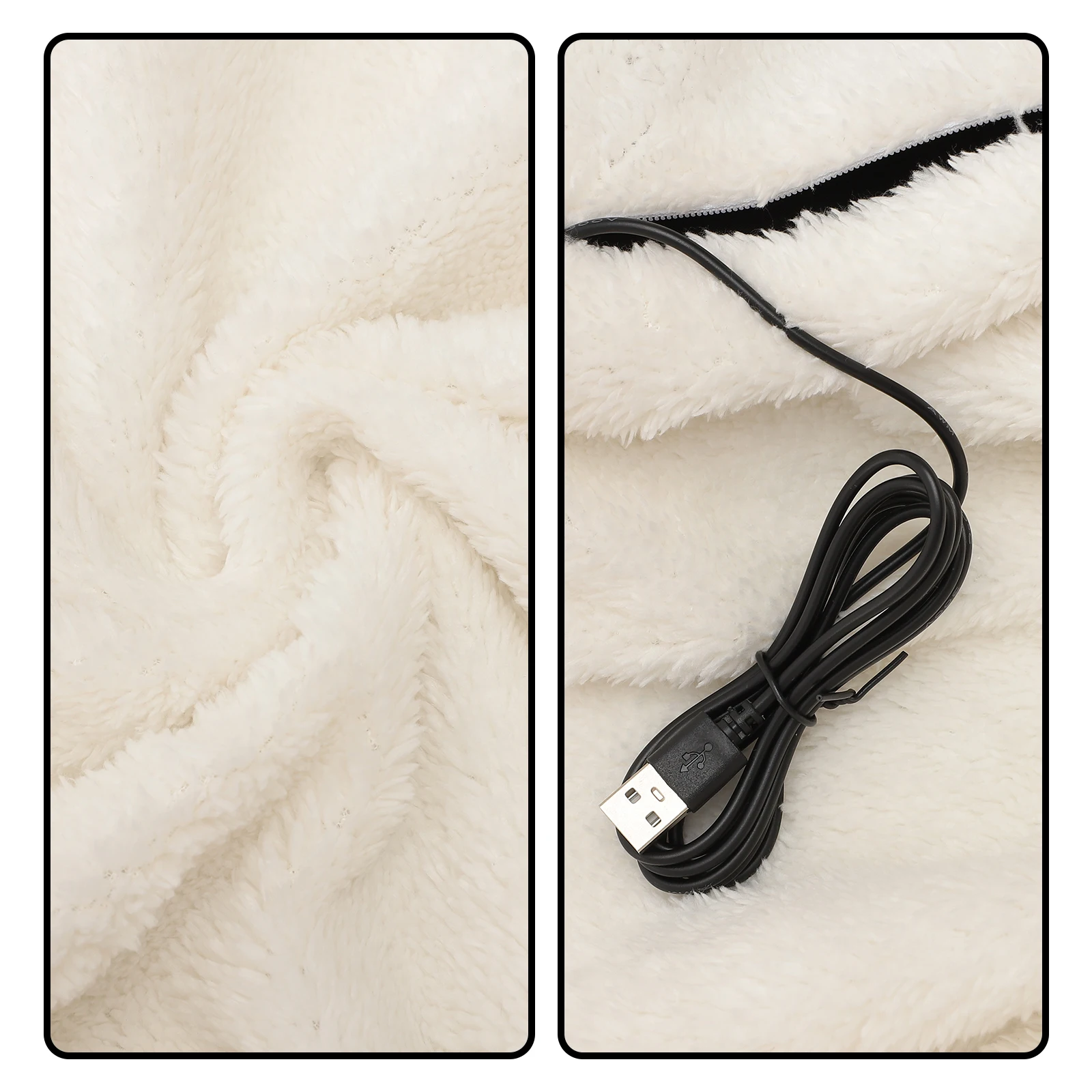 

Electric Heated Blanket USB Warm Throw Soft Portable Carpet Safe Heating Quick Warmth Winter Use Bedroom Office Sofa