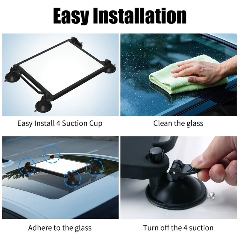 FFYY-Pemasangan Atap untuk Starlink Mini Pemasangan Cangkir Hisap untuk Starlink Mini dengan Kait untuk Jendela Sunroof Rvs Perahu Perjalanan Jalan