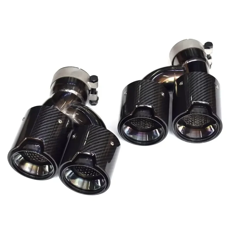 304 Stainless Steel M Performance Dry Carbon Fiber Exhaust Pipe End Pipes Muffler Tips for Series