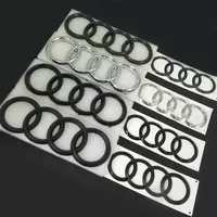 ABS Car Front Grille Bonnet Emblem for Audi A3 A4 A4L A5 A6 A6L A7 Q2L Q3 Q5 Supercar Q7 Q8 TT S4 S5 S6 S7 R8 Rear Trunk Badge