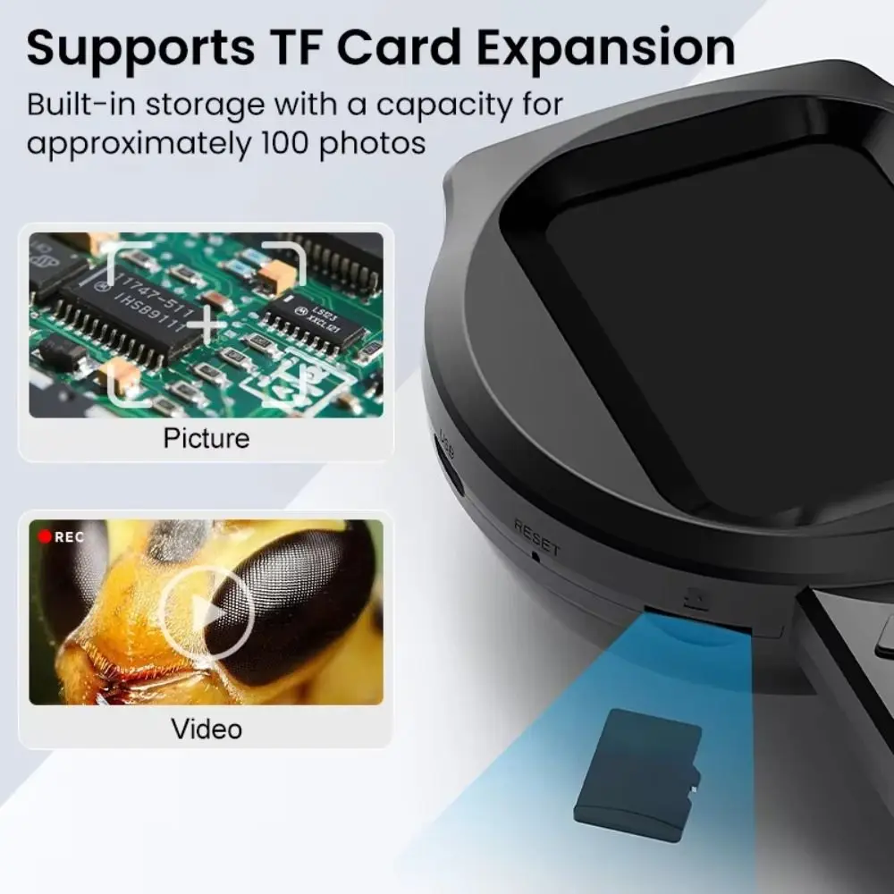 مجهر رقمي IPS 2.8 بوصة HD 1080P 100X تكبير عدسة تكبير رقمية محمولة 2 ميجابكسل مجهر بصري