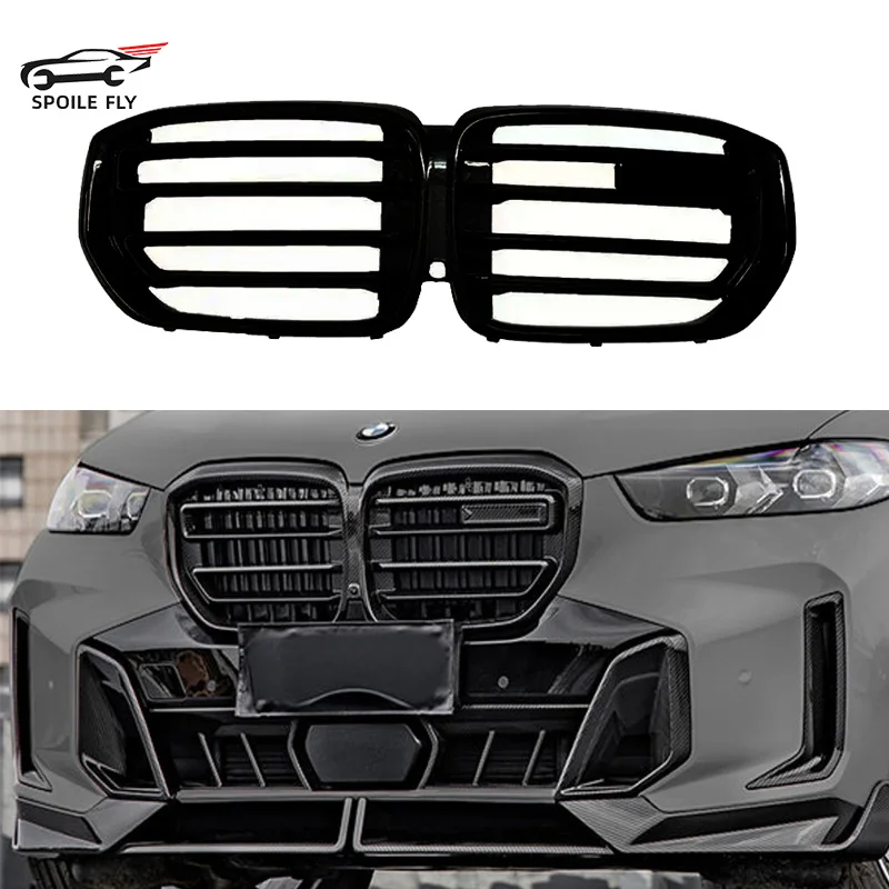 

2023 To Up For Bmw X5 G05 LCI MP Style Front Bumper Lip Kidney Gloss Black Grill Grille Racing Grill High Quality ABS Body Kit