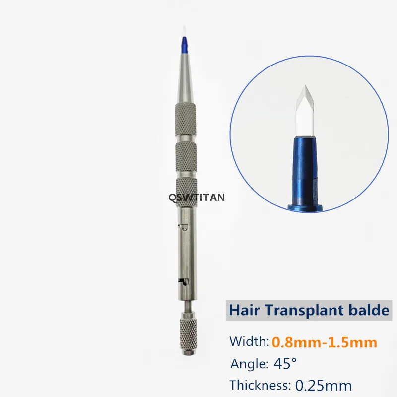 Imagem -05 - Sapphire Cabelo Transplante Lâmina Conjunto Faca de Transplante de Cabelo Lidar com Cabelo Sobrancelhas Barba Folículo Ferramentas Plantio Aço Inoxidável