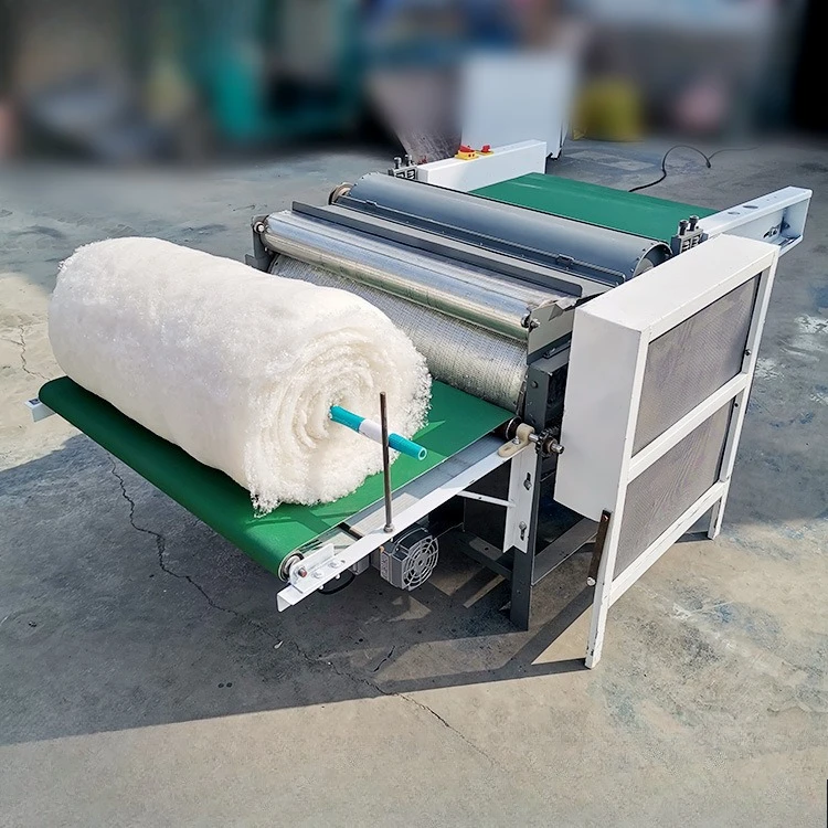 Automatic feeding wool cotton carding machine, hemp fiber small carding machine