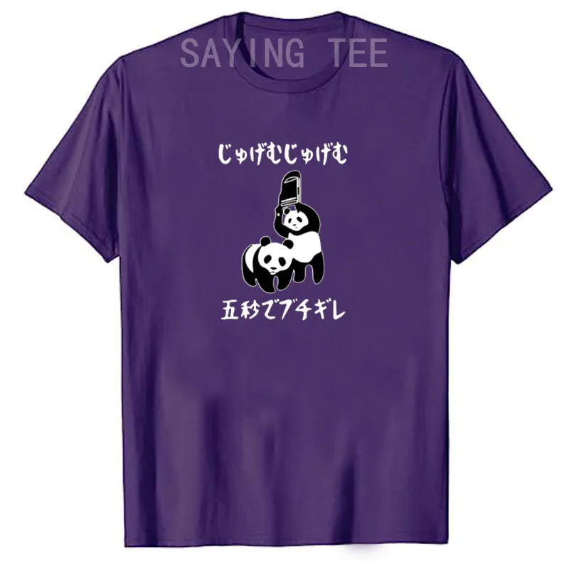 T-Shirt mit Panda-Muster, Aufdruck: „In fünf Sekunden werde ich drücken!“ Lustiges T-Shirt, bedrucktes Damen-T-Shirt, grafische T-Shirts – Detail 15