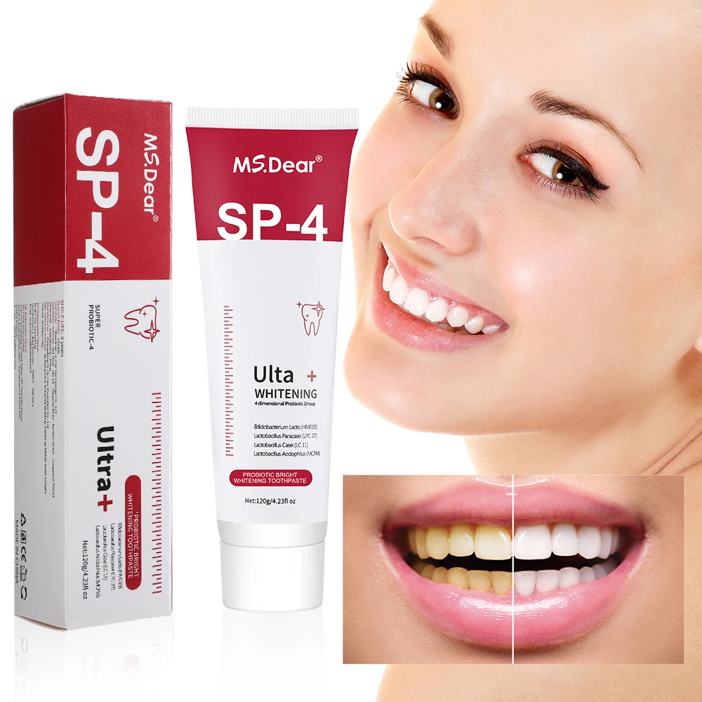 

Probiotic whitening toothpaste cleaning teeth Repair Cavities Caries Removal Plaque yellow stain oral fresh breath gum care