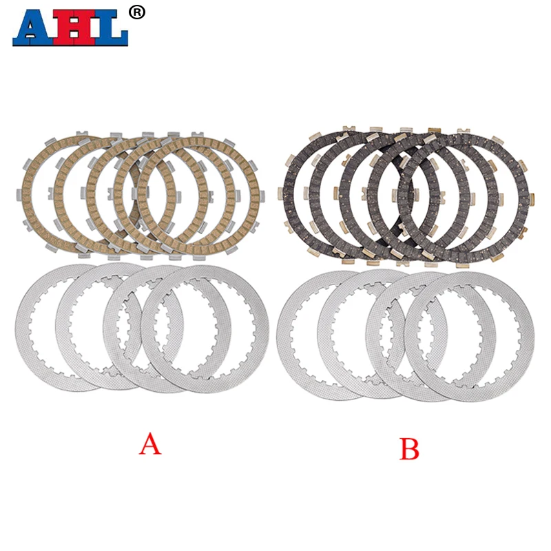 AHL Motorcycle Clutch Friction Plates & Steel Plate For KAWASAKI ER250 Z250 EX250 Ninja EX ER 250 13088-0558 13089-0021