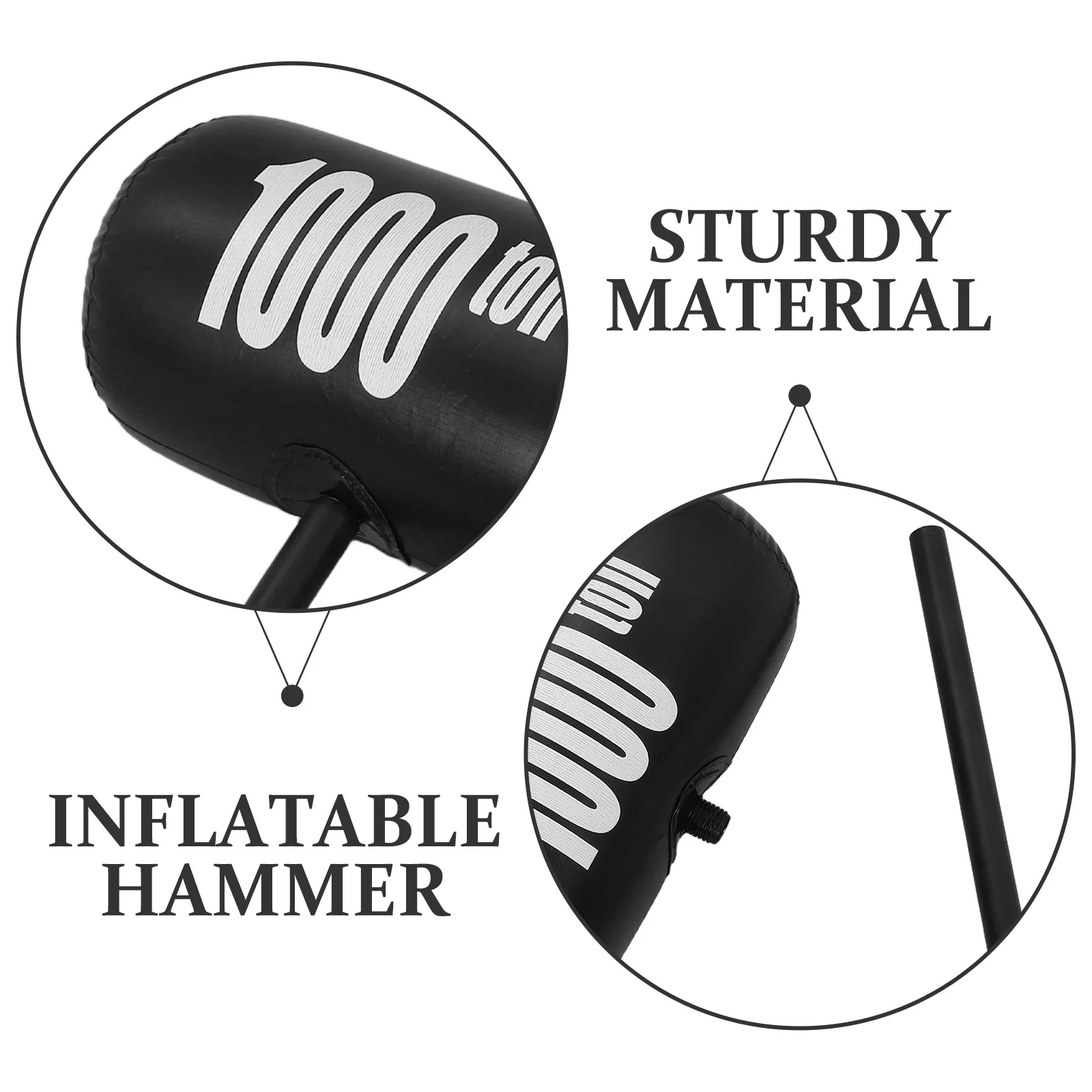 Creative Inflatable Hammers 's PVC for Parent- Games Party 's Playground Pool (Black)