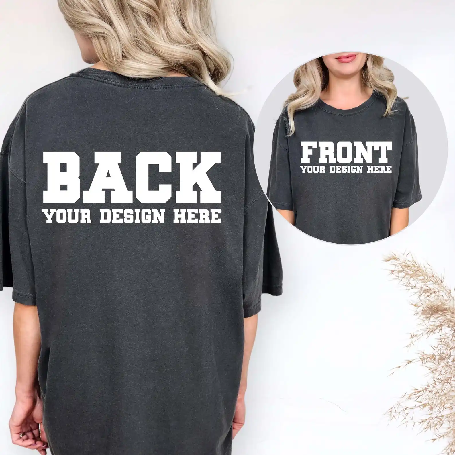 

Personalized Front Back Your Design Here Shirts Women Loose Short Sleeve Casual Tees Printed Logo Text Slogan Customized shirts