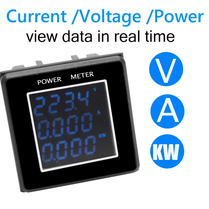 19 inch 16A Industrial PDU Power Strip with Double Open Air Breaker Current Voltage Digital Display Meter Aluminium Alloy Socket