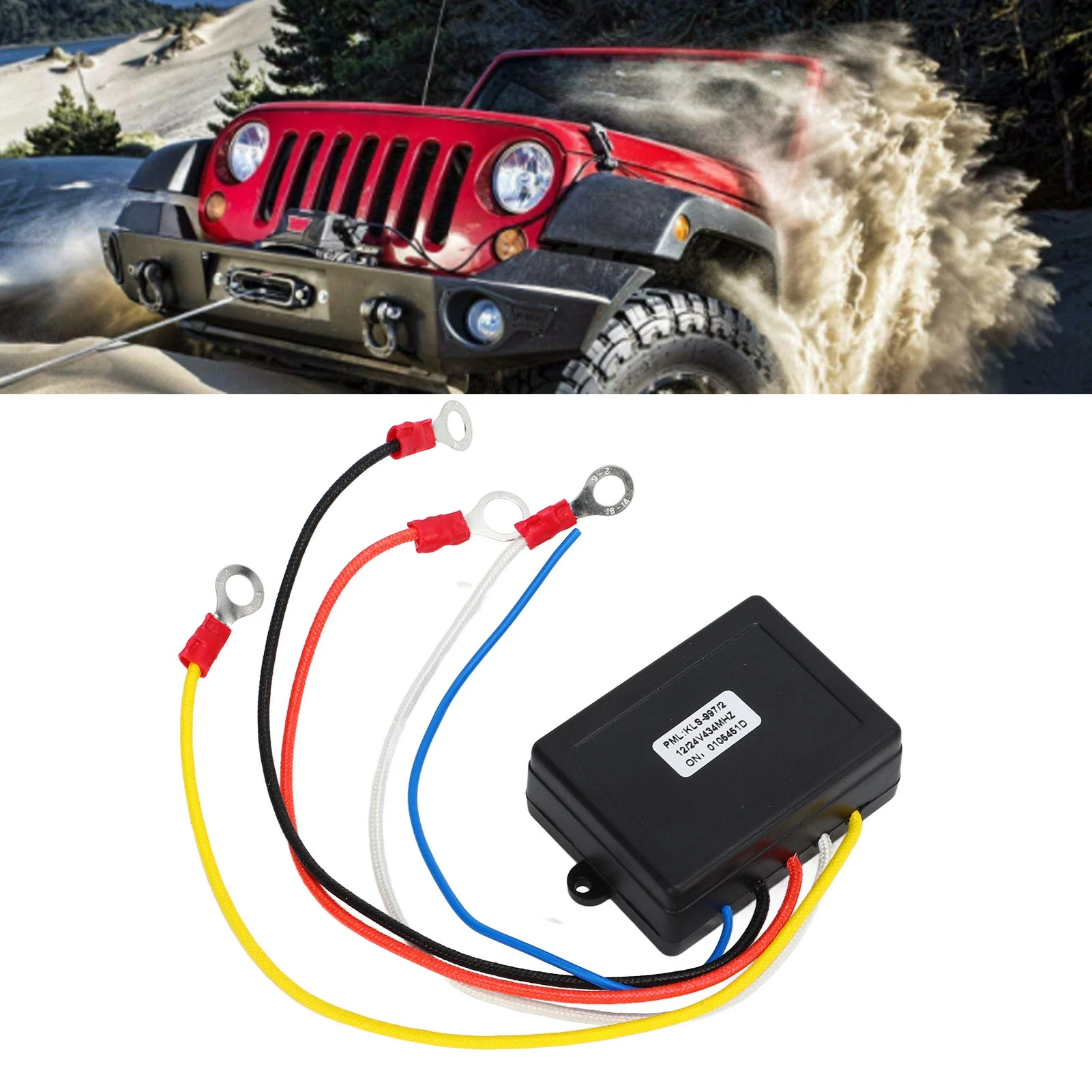 12V/24VWireless Winch Remote Control Kit 22.86m Range Control Switch Receiver Universal For Truck ATV SUV 12/24V Switch Handset