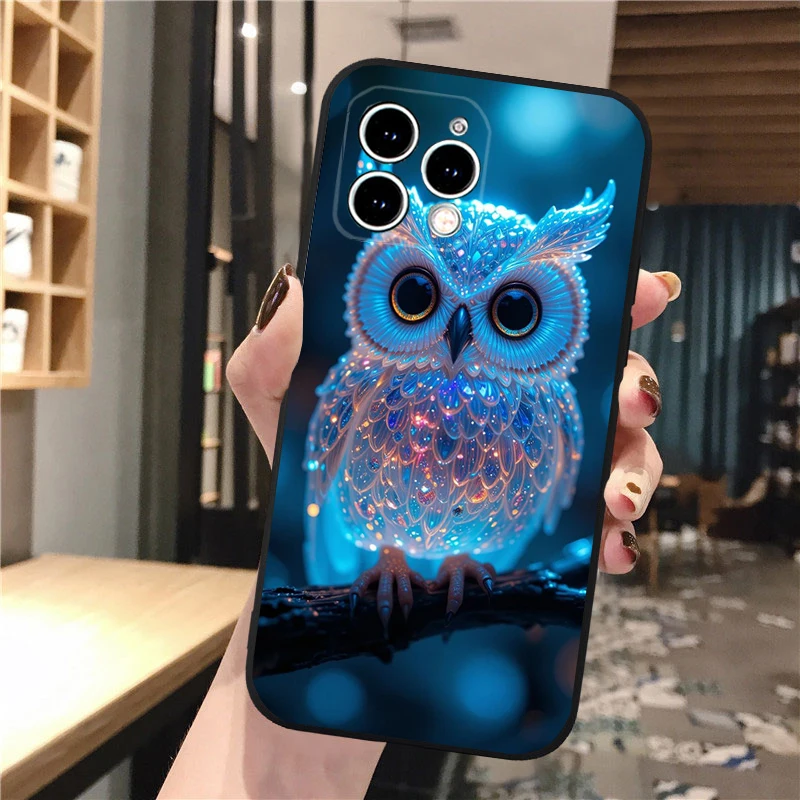 

Phone Case Carcasa Funda For iPhone 17 Pro Max 17 Air 16 15 14 13 Pro Max 15 16 Pro 15Plus Owl