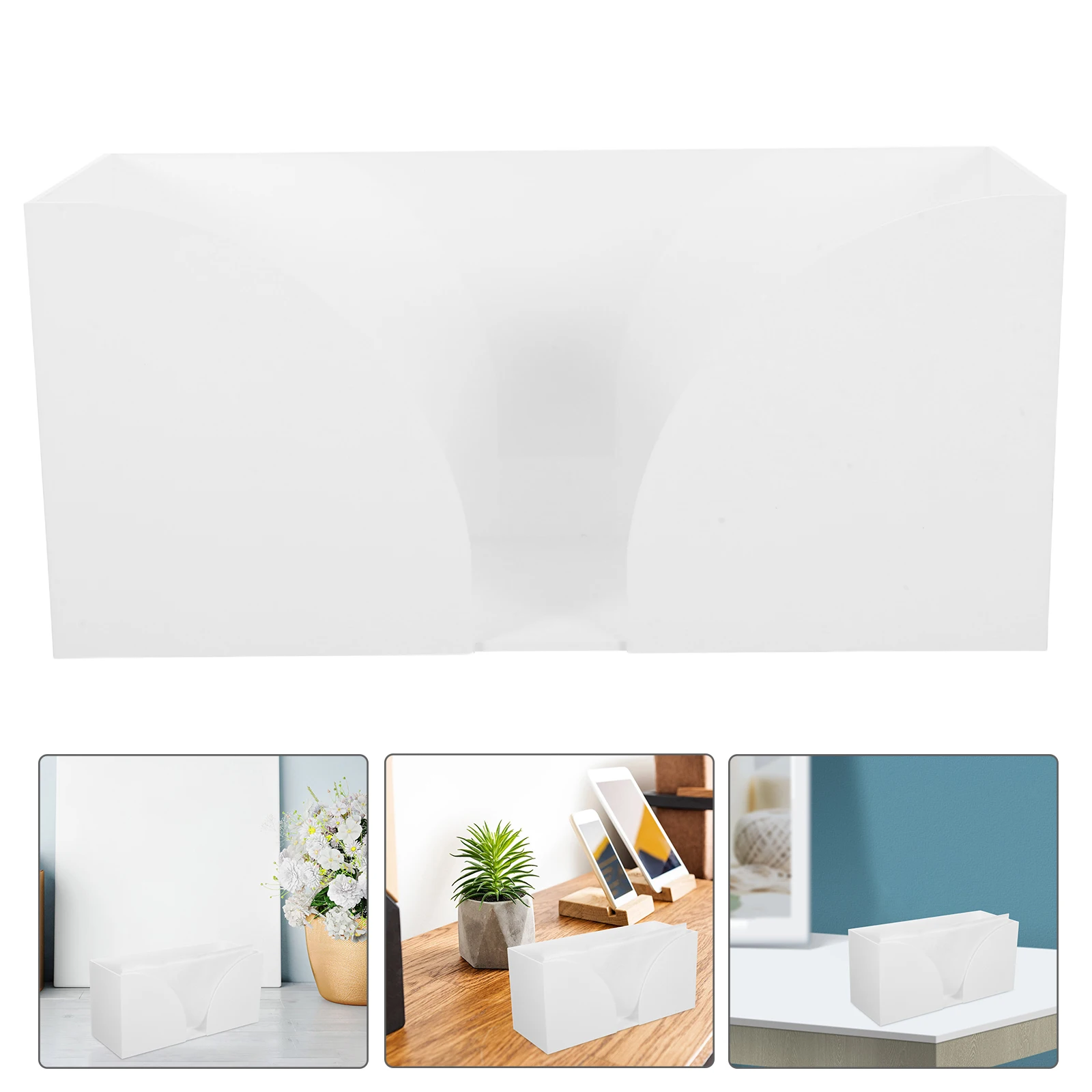 

Acrylic Paper Towel Dispenser Kitchen Tissue Holder Transparent Stable Base Countertop Bathroom Restaurant Home Use Desktop
