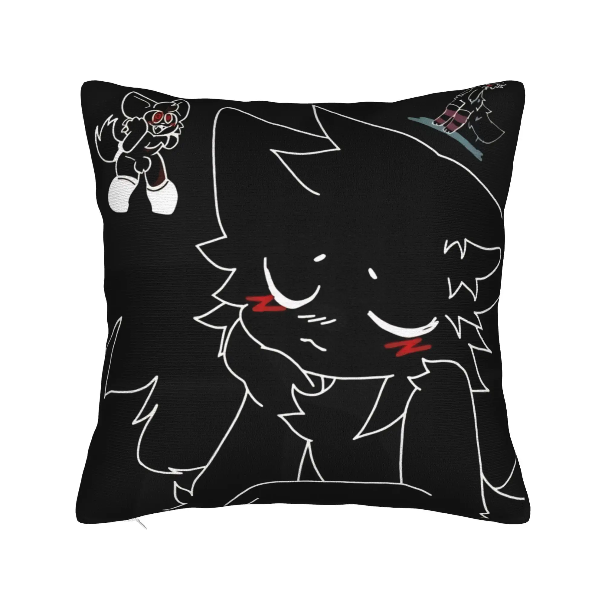 Boykisser Square Pillow Case Cat Cushion Cover Awesome Zippered Decorative Throw Pillow Case Cover for Living Room 45x45cm