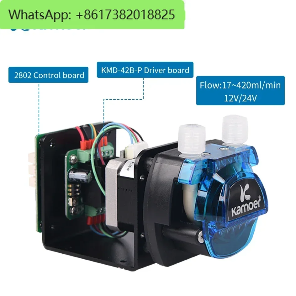 KCM-ODM High Precision Peristaltic Pump 12V /24V Dosing Pump for Lab Liquid Transfer Stepper Motor-Installation ODMA Type