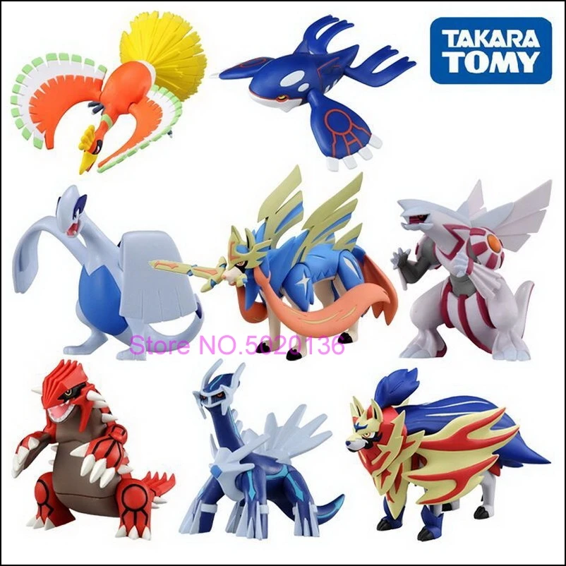 TAKARA TOMY Pokemon Pikachu Anime Figures Toys Model Giratina Rayquaza Mewtwo Jigglypuff Bulbasaur Kawaii For Kid Children Gifts