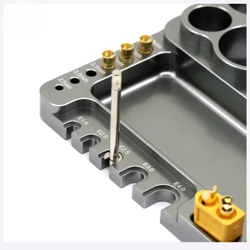 

Metal Shelf Hex Repair Screwdriver Kit Holder Tool Rack Storage 18 Holes Bracket Key Wrench For All RC Cars