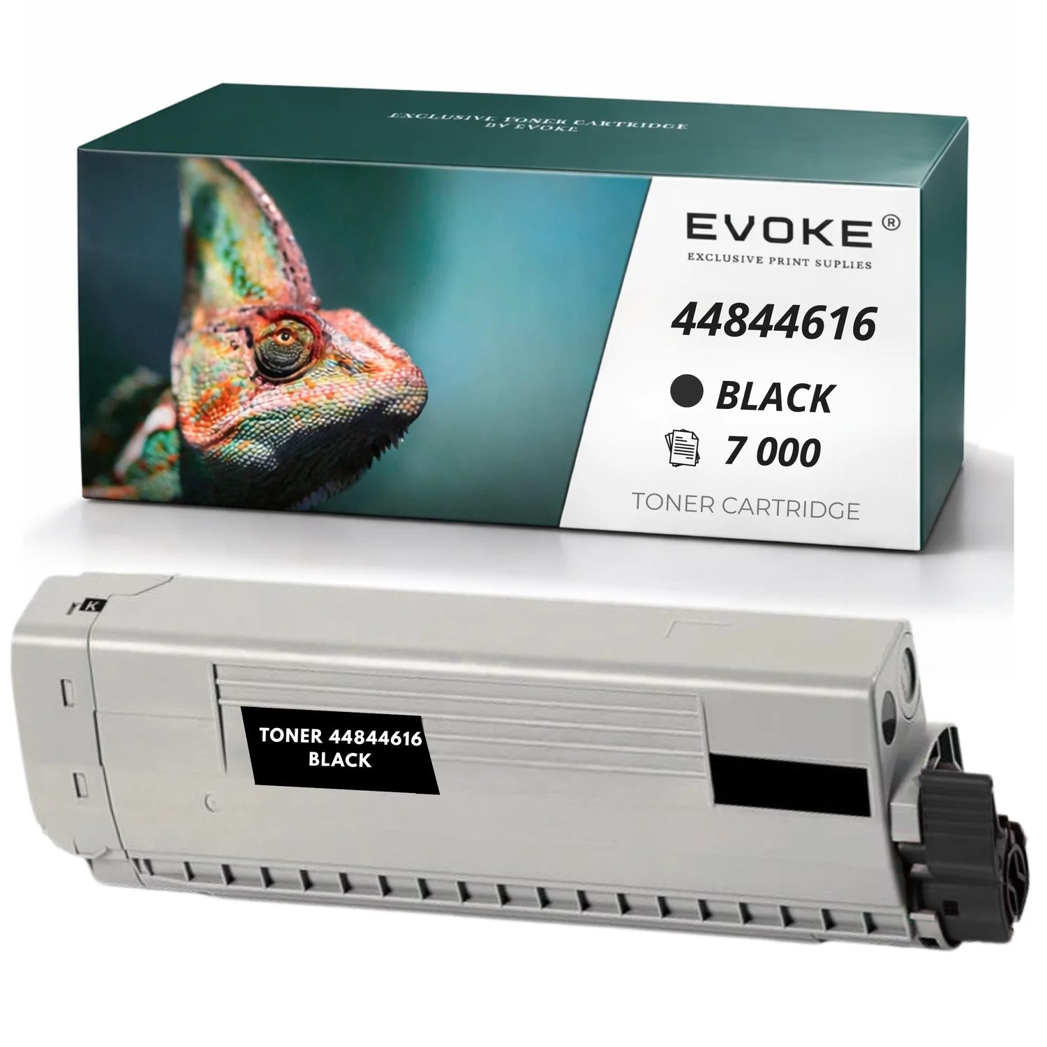 Evoke Compatibele Toner voor Oki C822 Bk C822Bk C822 44844616 Zwart 7000 Pagina's C822 C822N C822Dn