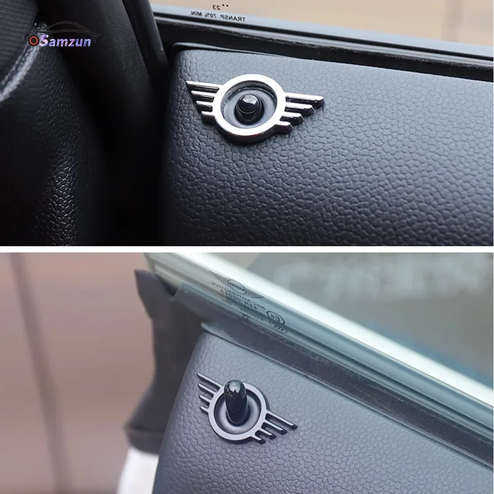 For MINI COOPER JCW F54 F55 F56 F57 F60 R55 R56 R57 R58 R59 Accessories Car Door Alloy Lock Pin Cover Metal Decoration Sticker